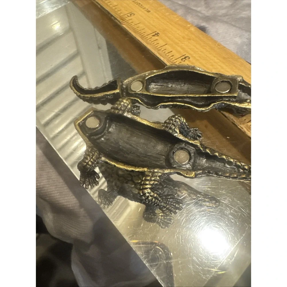 Alligator‎ crocodile Jeweled Crystals/Trinket Jewelry Box/Great Detail